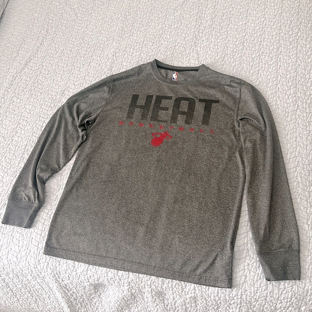 Unk Gray Long Sleeve Tee with Red Logo